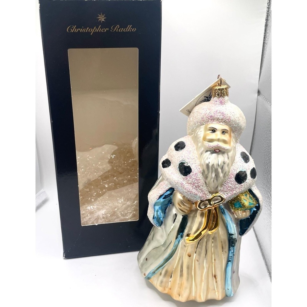 Radko Winter Dream SANTA King Ornament 8" Blue Robe 96-250-0 from‎ 1996